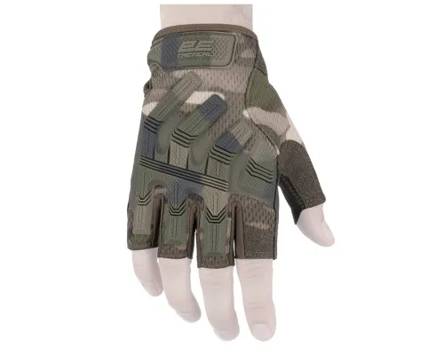 Тактичні рукавички 2E безпалі M камуфляж (2E-TACTGLOSUM-M-MC)