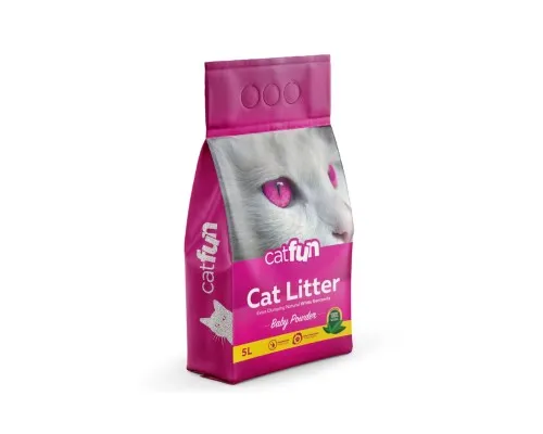 Наповнювач для туалету Catfun бентонітовий з ароматом дитячої присипки 5 л (8683655071469)