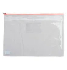 Папка на блискавці Buromax А4, plastic zipper red (BM.3946-05)