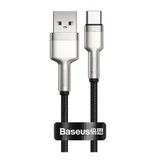 Дата кабель USB 3.1 AM to USB-C 0.25m 6.0A 66W Cafule Series Metal Black Baseus (CAKF000001)