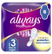 Гігієнічні прокладки Always Platinum Day&Night (Розмір 3) 6 шт. (8001090445032)