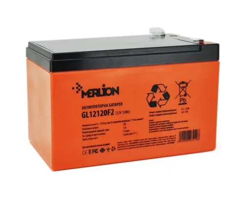 Батарея до ДБЖ Merlion 12V-12Ah GEL (GL12120F2 GEL)
