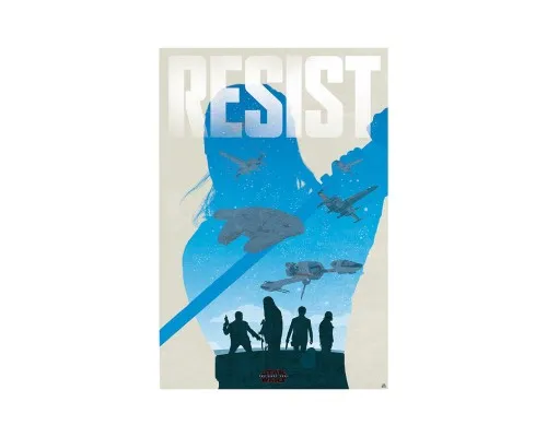 Стікер-наклейка ABYstyle Постер Star Wars — "Resist" 91.5x61 см (ABYDCO471)