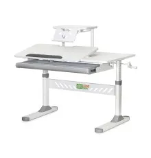 Парта ErgoKids з полицею Grey (TH-310 W/G + BD-S30 G)