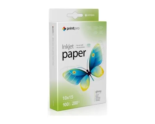 Фотопапір PrintPro 10x15 200г glossy, 100с (PGE2001004R_OEM)