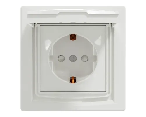 Розетка Schneider Electric ASFORA з кришкою IP44, біла (EPH3100321)