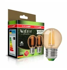 Лампочка Eurolamp LED G45 5W 530 Lm E27 3000K deco 2шт (MLP-LED-G45-05273(Amber))