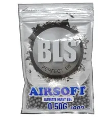 Страйкбольні кульки BLS Ultimateheavy (Stainless) Grey 6 мм 0,50 г 1000 шт (1928.00.13)