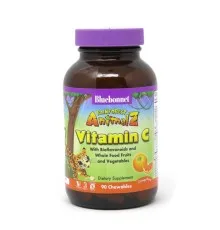 Вітамін Bluebonnet Nutrition Вітамін С для Дітей, Смак Апельсину, Rainforest Animalz, 90 (BLB-00192)