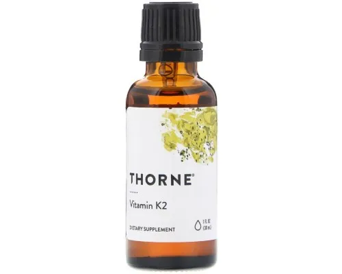 Вітамін Thorne Research Вітамін К2, 1 Рідка Унція (30 мл) (THR-17001)