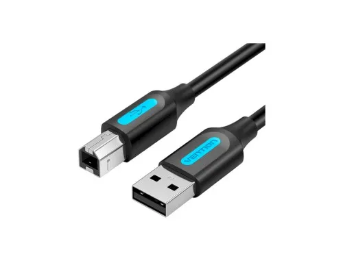 Кабель для принтера USB 2.0 AM/BM 2.0m 480Mbps PVC black VENTION (COQBH)