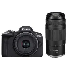 Цифровий фотоапарат Canon EOS R50 + RF-S 18-45 IS STM + RF 75-300 Black (5811C150BA)