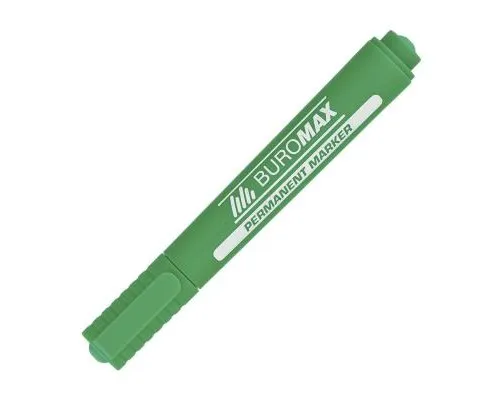 Маркер Buromax Permanent "JOBMAX", round tip, green (BM.8700-04)