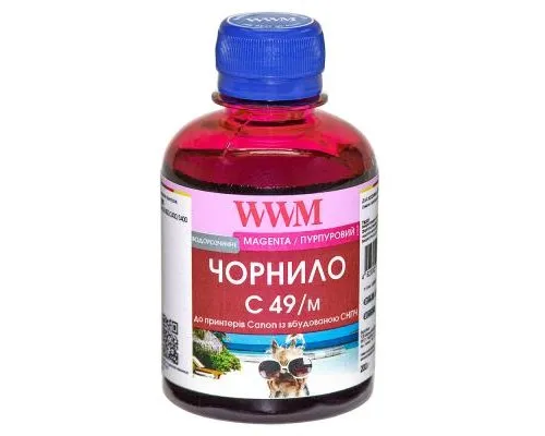 Чорнило WWM CANON GI-490 200г Magenta (C49/M)