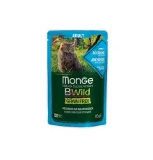 Вологий корм для кішок Monge BWild Cat Free Wet з анчоусами та овочами 85 г (8009470012775)
