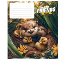 Зошит Школярик The best friends 12 аркушів клітинка (012-3434K)