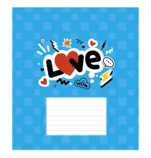 Зошит Школярик Love 12 аркушів лінія (012-3364L)