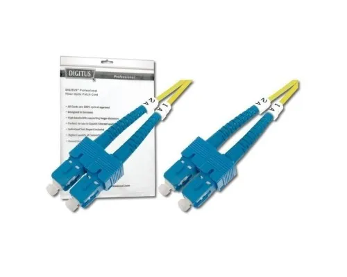 Оптичний патчкорд Digitus SC-SC, SM(OS2), duplex, 1m (DK-2922-01 / UPC-1SCSC(SM)D(ON))
