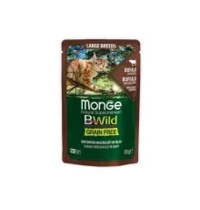 Вологий корм для кішок Monge BWild Cat Free Wet з м'яса буйвола та овочами 85 г (8009470012751)