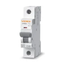 Автоматичний вимикач Videx RS6 RESIST 1п 10А 6кА С (VF-RS6-AV1C10)