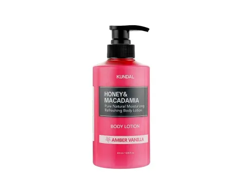Лосьйон для тіла Kundal Honey & Macadamia Pure Body Lotion Amber Vanilla 500 мл (8809568742078)