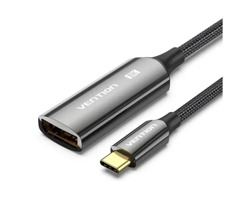 Кабель мультимедійний USB-C to DisplayPort M 0.25m 8K black Vention (CRGBC)