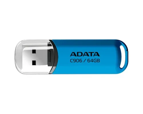 USB флеш накопичувач ADATA 64GB C906 Blue USB 2.0 (AC906-64G-RWB)