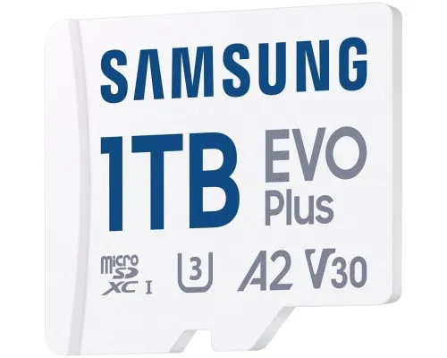 Карта пам'яті Samsung 1TB microSDXC Class UHS-I U3 V30 A2 EVO Plus + SD Adapter (MB-MC1T0SA)