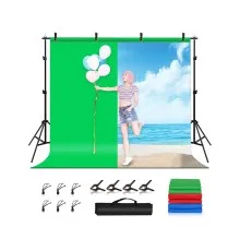Фон Puluz PKT5205 background set with mount 290x200 cm green, blue, red (PKT5205)