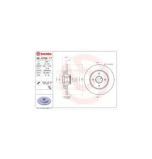 Гальмівний диск Brembo 08.A729.17