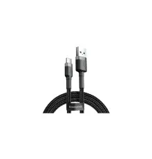 Дата кабель USB 2.0 AM to USB-C 3.0m 2A Gray-Black Baseus (CATKLF-UG1)