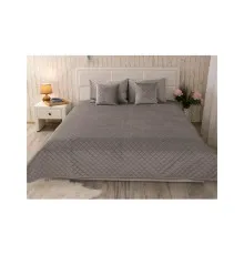 Покривало Руно двостороннє декоративне Velour Grey ромб 150х220 см (360.55_Grey ромб)