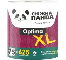 Паперові рушники Сніжна Панда Optima XL 2 шари 1 рулон (4820183972590)