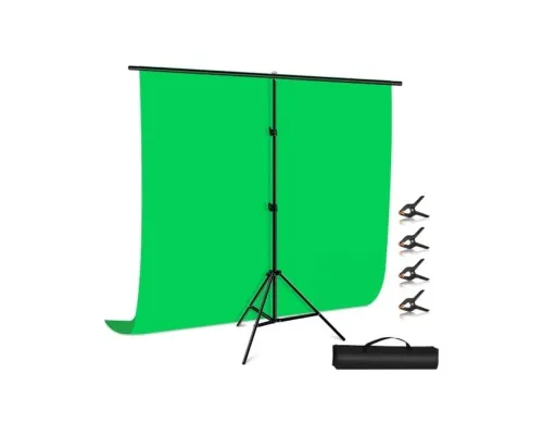 Фон Puluz PU5205G background with stand 200x200 cm green (PU5205G)