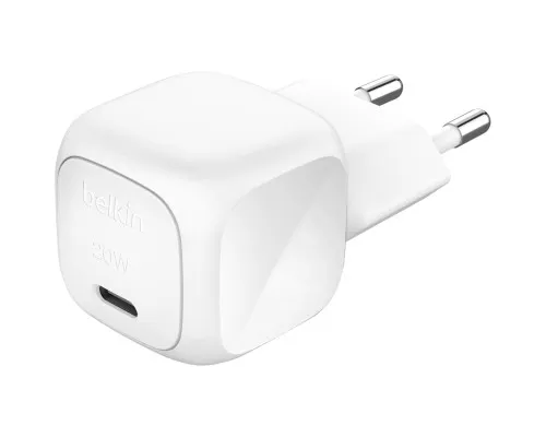 Зарядний пристрій Belkin USB-C PD20W PPS white (WCA009KQWH)