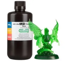 Фотополімерна смола ELEGOO Resin, ABS-like 3.0 plus 1кг, transparent green (50.103.0227)