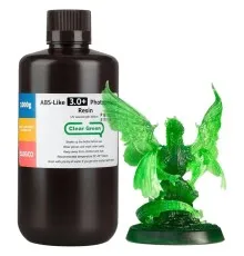 Фотополімерна смола ELEGOO Resin, ABS-like 3.0 plus 1кг, transparent green (50.103.0227)