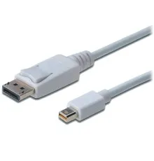 Кабель мультимедійний miniDisplayPort to DisplayPort 2.0m Digitus (AK-340102-020-W)