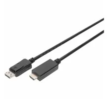 Кабель мультимедійний DisplayPort M to HDMI M 2.0m 4K Digitus (AK-340303-020-S)