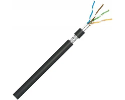 Кабель мережевий OK-Net SFTP cat.5e, 305м зовнішній (SF/UTP-cat.5E) (КППЭО-ВП (100) 4*2*0,51)