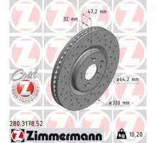 Гальмівний диск ZIMMERMANN 280.3178.52