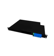 Патч-панель оптична 1U-24 з касетою Crosver (FOB 19/1-332/32-1-24 (black))