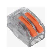 З'єднувач кабелю 2-pin аналог WAGO K222-412T, 50штпак Voltronic (K222-412T/50)