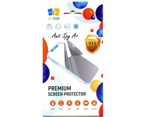 Скло захисне Drobak Anty Spy Apple iPhone 17 Black (333334)
