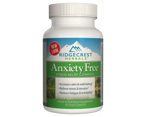 Вітамінно-мінеральний комплекс Ridgecrest Herbals Комплекс для Зниження Стресу, Anxiety Free, RidgeCrest Herba (RDH-00320)
