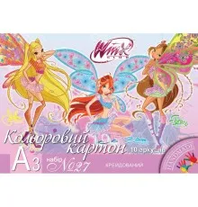 Кольоровий картон 1 вересня крейдованого А3, 10 аркушів (950523)