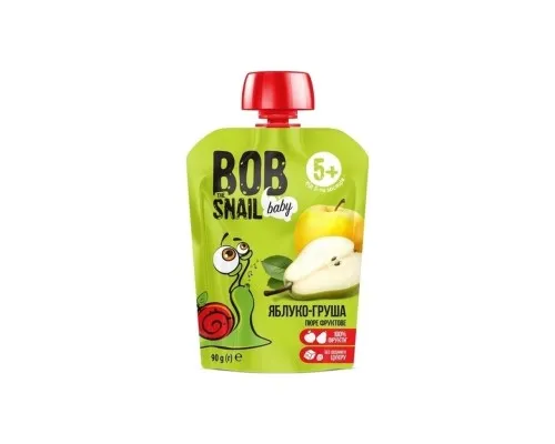 Дитяче пюре Bob Snail Равлик Боб Pouch Яблуко-Груша, 90 г (4820219343011)
