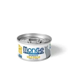 Консерви для котів Monge Cat Monoprotein м'ясні пластівці з курки 80 г (8009470007160)