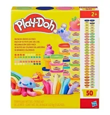 Набір для творчості Hasbro Play-Doh маса для ліплення Райдужні сюрпризи 50 баночок (G1761)