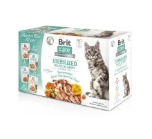 Вологий корм для кішок Brit Care Fillets in Gravy Flavour box Sterilized 12х85 г (8595602565337)